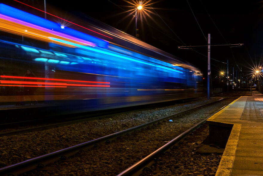 I Spent Months Taking Long Exposure Photographs Of Trams At Night So As To Turn Them Into Rivers Of Light.