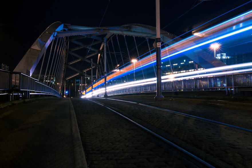 I Spent Months Taking Long Exposure Photographs Of Trams At Night So As To Turn Them Into Rivers Of Light.