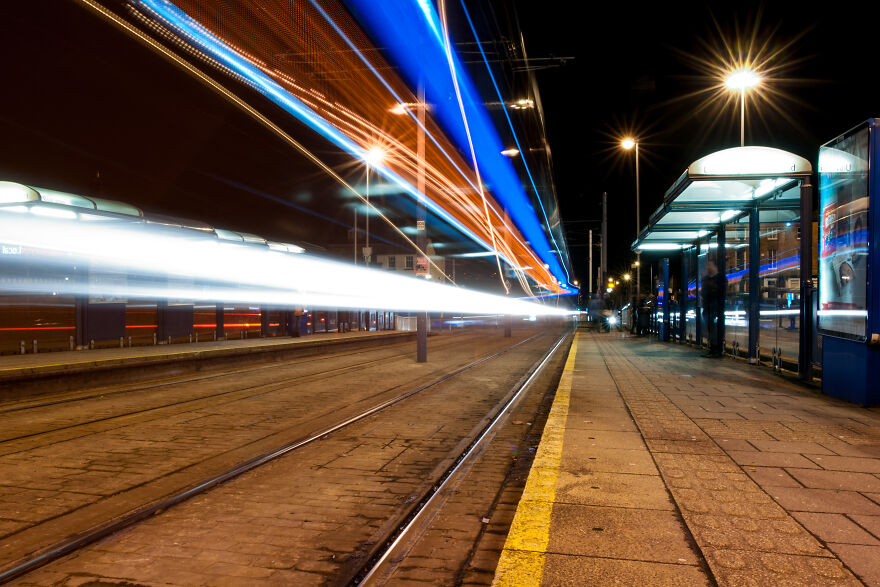 I Spent Months Taking Long Exposure Photographs Of Trams At Night So As To Turn Them Into Rivers Of Light.