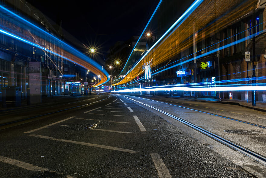 I Spent Months Taking Long Exposure Photographs Of Trams At Night So As To Turn Them Into Rivers Of Light.
