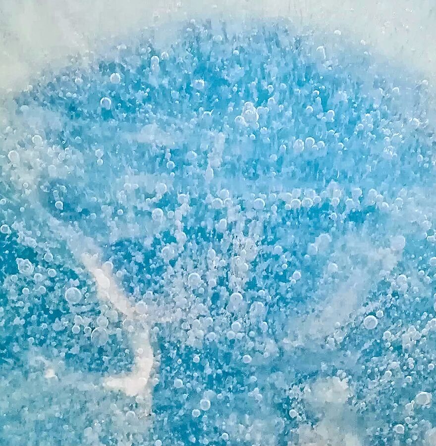 The Figures Of The Saints Appeared On The Frozen Water.
