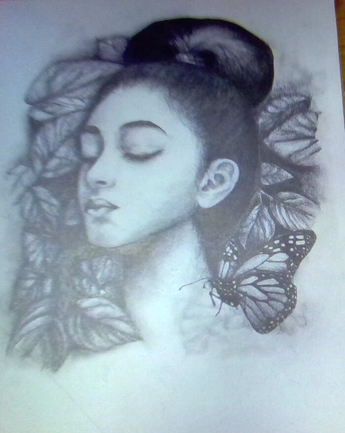 A Portrait Of My Great-Great-Grandmother. It's Around 160 Years Old