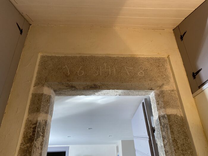 The Lintel Of The Front Door 1678. Doubs France
