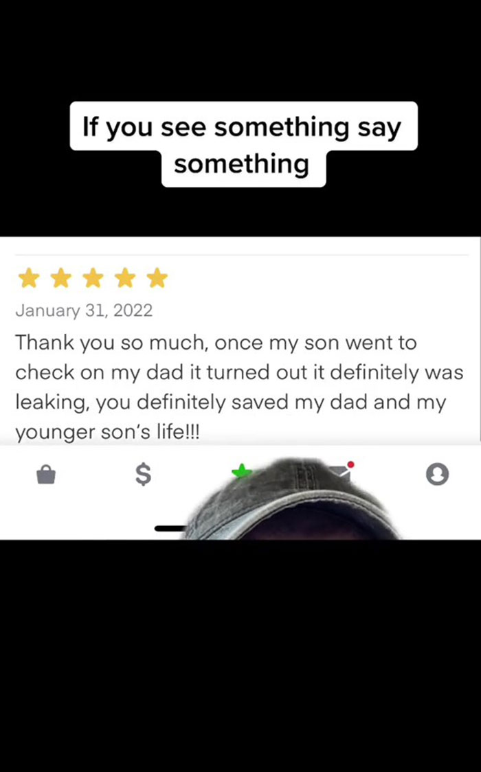 Delivery Person Followed Her Instincts And Ended Up Saving A Customer From A Gas Leak In His House