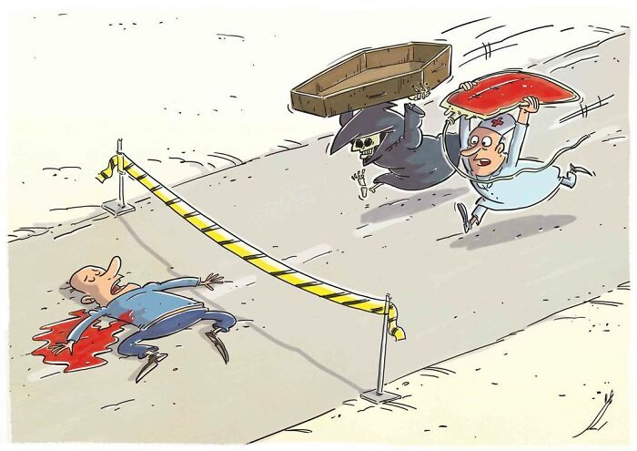 Iranian Artist Criticizes Society's Problems In Strong Illustrations