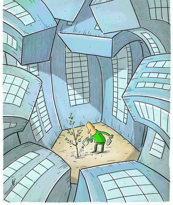 Iranian Artist Criticizes Society's Problems In Strong Illustrations