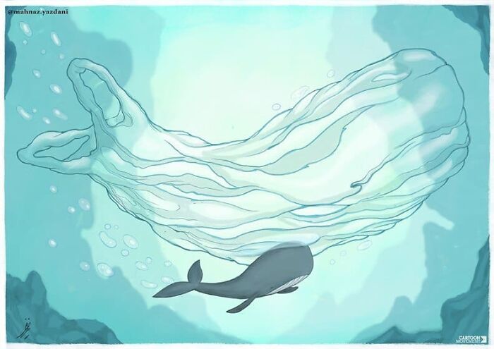 Iranian Artist Criticizes Society's Problems In Strong Illustrations