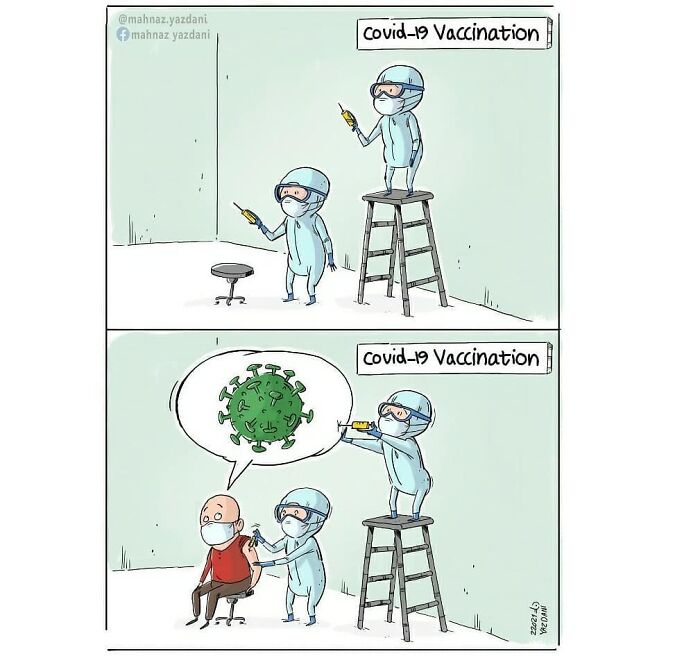 Iranian Artist Criticizes Society's Problems In Strong Illustrations