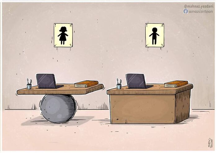 Iranian Artist Criticizes Society's Problems In Strong Illustrations