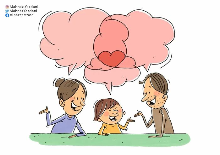 Iranian Artist Criticizes Society's Problems In Strong Illustrations