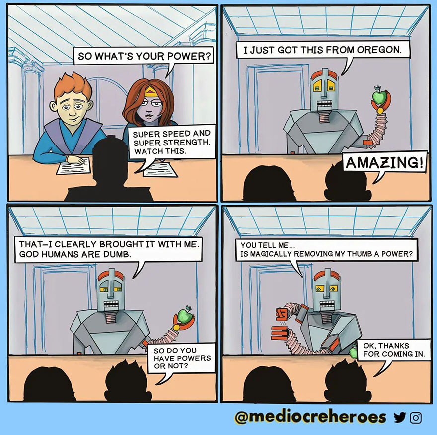 Meet "The Mediocre Superheroes", The Human Side Of Superheroes (22 Comics)