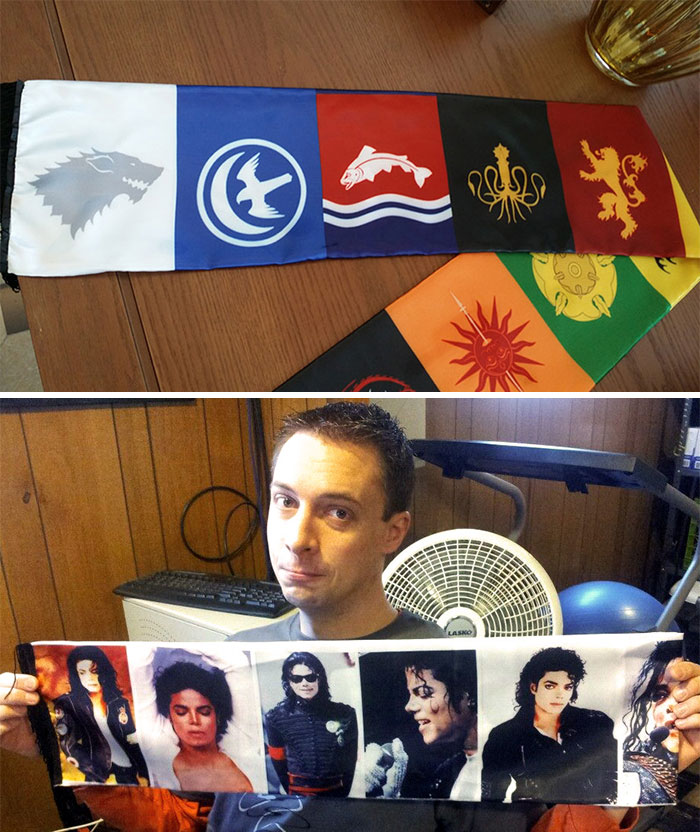 TIL To Check Gifts I Order Online Before Giving Them Away - I Ordered A Game Of Thrones Scarf 