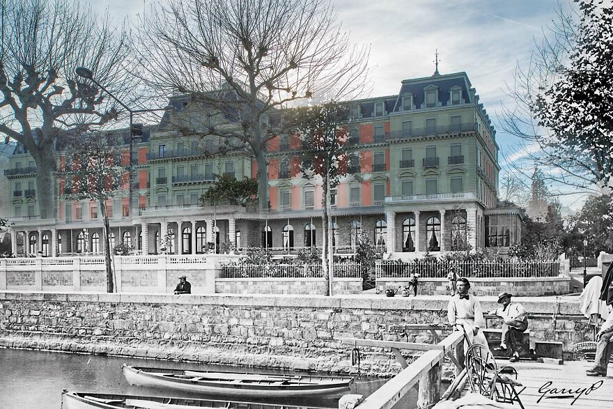 Relaxing By Lake Geneva, Switzerland