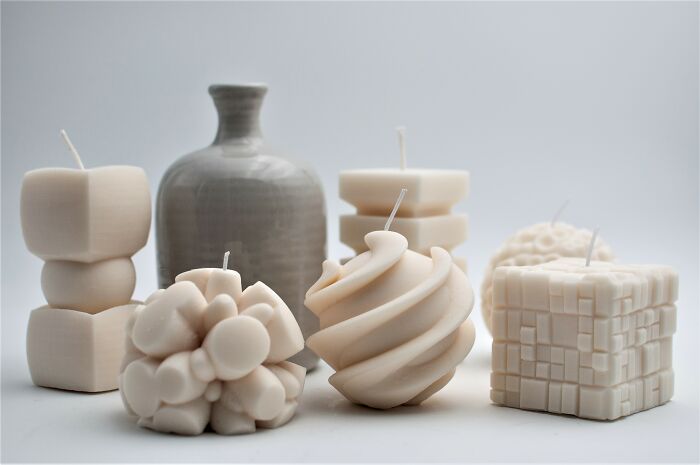 We Diyed Unique Candle Moulds Using 3D Technology And Went On A Candle Exploration Of Algorithmic And Organic Forms (9 Pics)