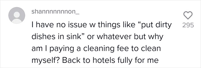 Woman On TikTok Calls Out Airbnb Tenant's Entitlement When She Realizes That She Has To Do Chores Despite $125 Cleaning Fee