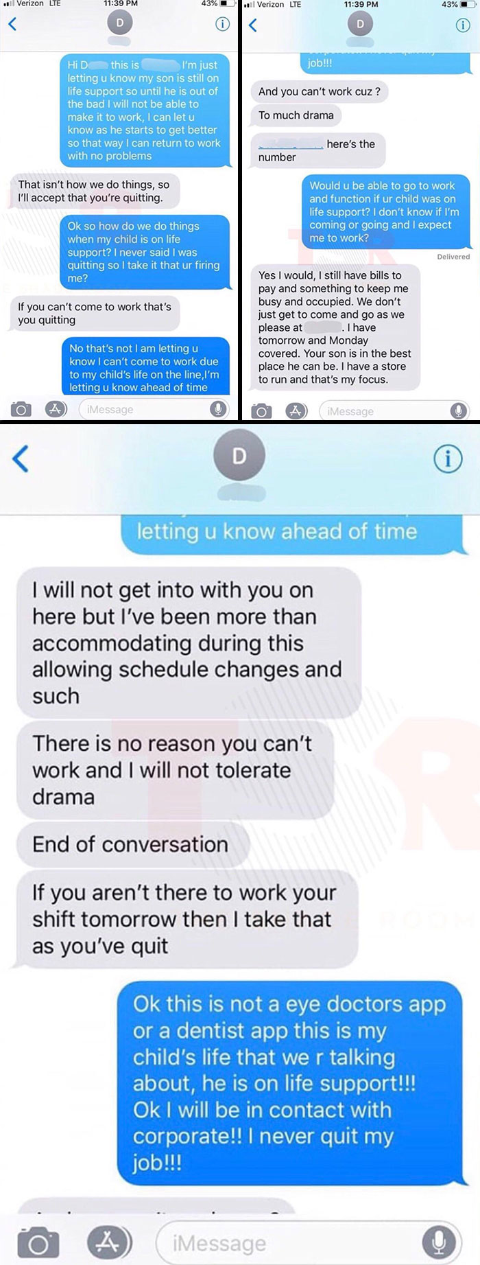 Manager Won’t Let Mom Who’s Son Is On Life Support Request Time Off