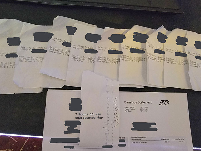 I Was Fired Immediately After Bringing Up That I Was Paid Over 2 Hours Less Than What I Worked. My Boss Left One Of The Paystubs Out Of His Math And Tried To Say I Was Paid Too Much