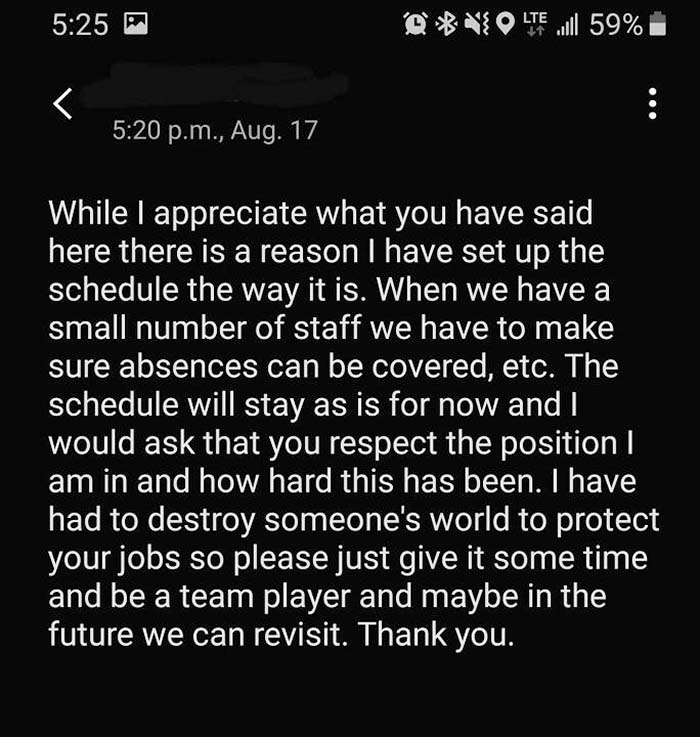 A Message I Got From My Boss