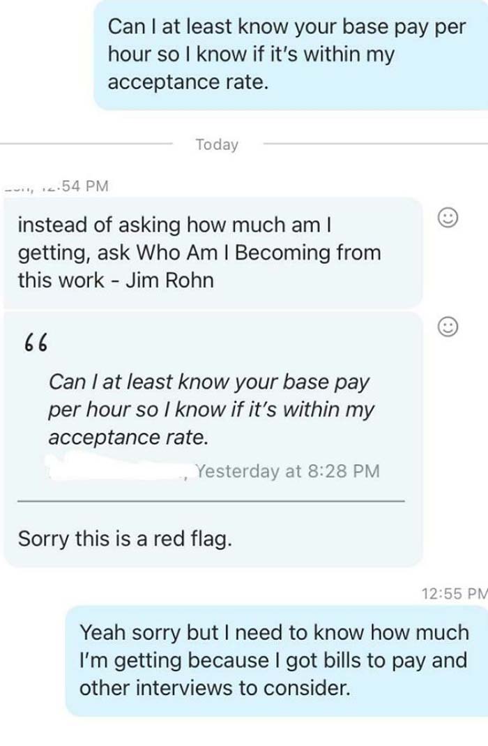 Is It Normal To Not Want To Discuss The Base Pay?