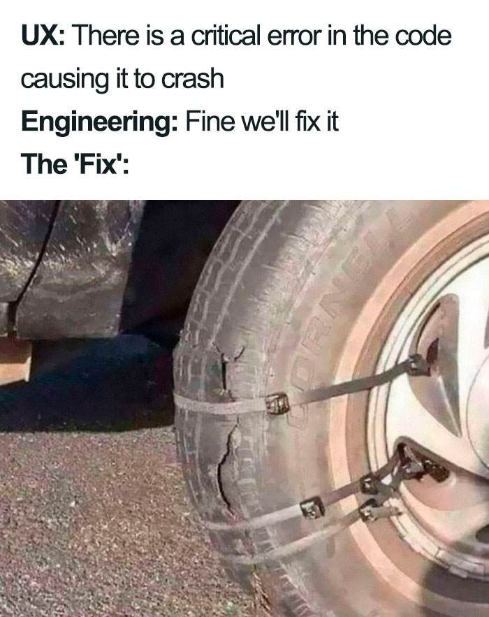 I Don’t Bash On Engineering Nearly Enough. There’s A Reason @thestackoverflow Is One Of The Biggest Websites In The World And It’s Not Because Devs Are Good At What They Do. It Would Be Nice If Ux Could Post On A Website On How To Solve A Problem And The Only Cost Being Flamed A Little By The People Helping You Solve The Problem.