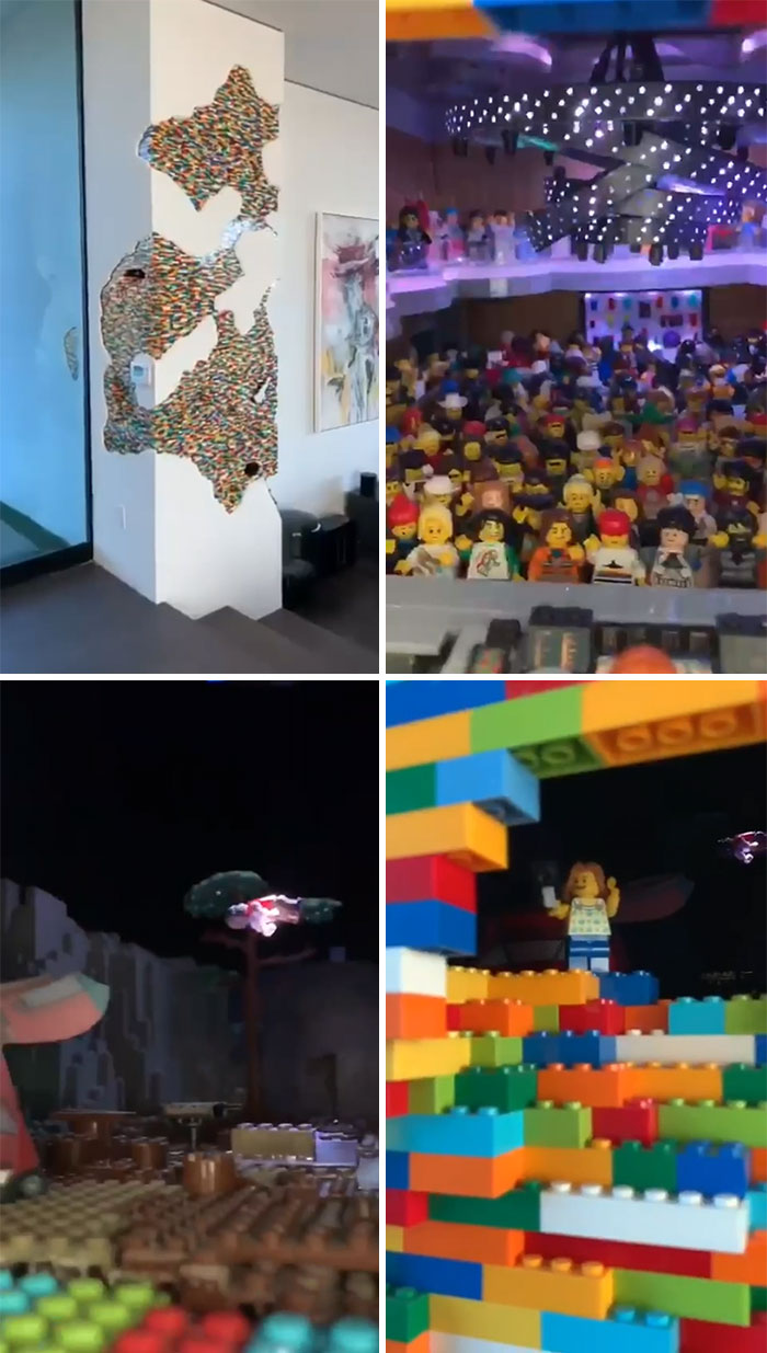 LEGO Wall With Secret Rooms