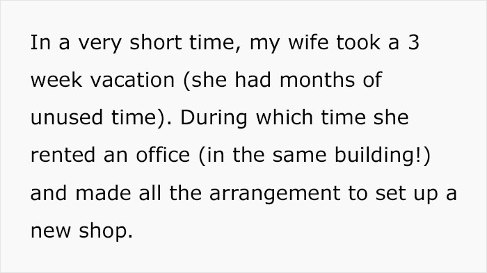 Woman Who Sacrificed A Lot For A Company Gets Tricked By The Boss, Leaves And Takes 90% Of The Business With Her