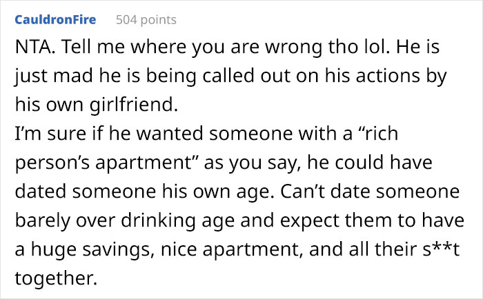 22 Y.O. Woman Lashes Out At Her 35 Y.O. Boyfriend For Getting Upset About Her Budget Apartment 22 Y.O. Woman Lashes Out At Her 35 Y.O. Boyfriend For Getting Upset About Her Budget Apartment