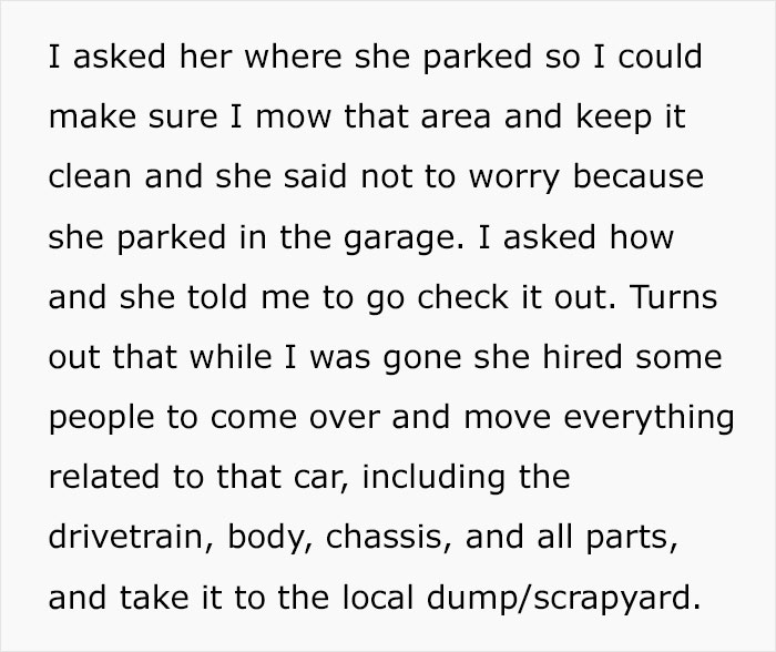 Girlfriend Dumps Boyfriend's Expensive Car Project At The Scrapyard, Ends Up Single With A Lawsuit