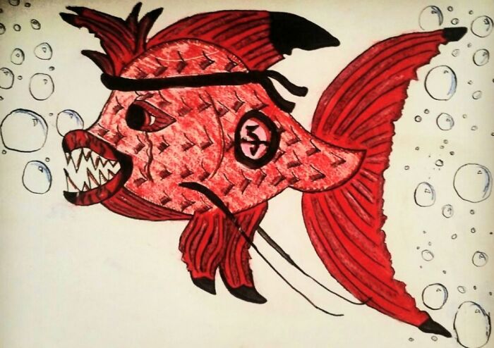 Drew This In Either Grade 8 Or High School.