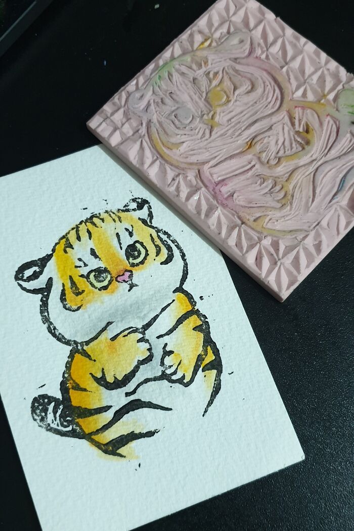 Tiger And Stamp