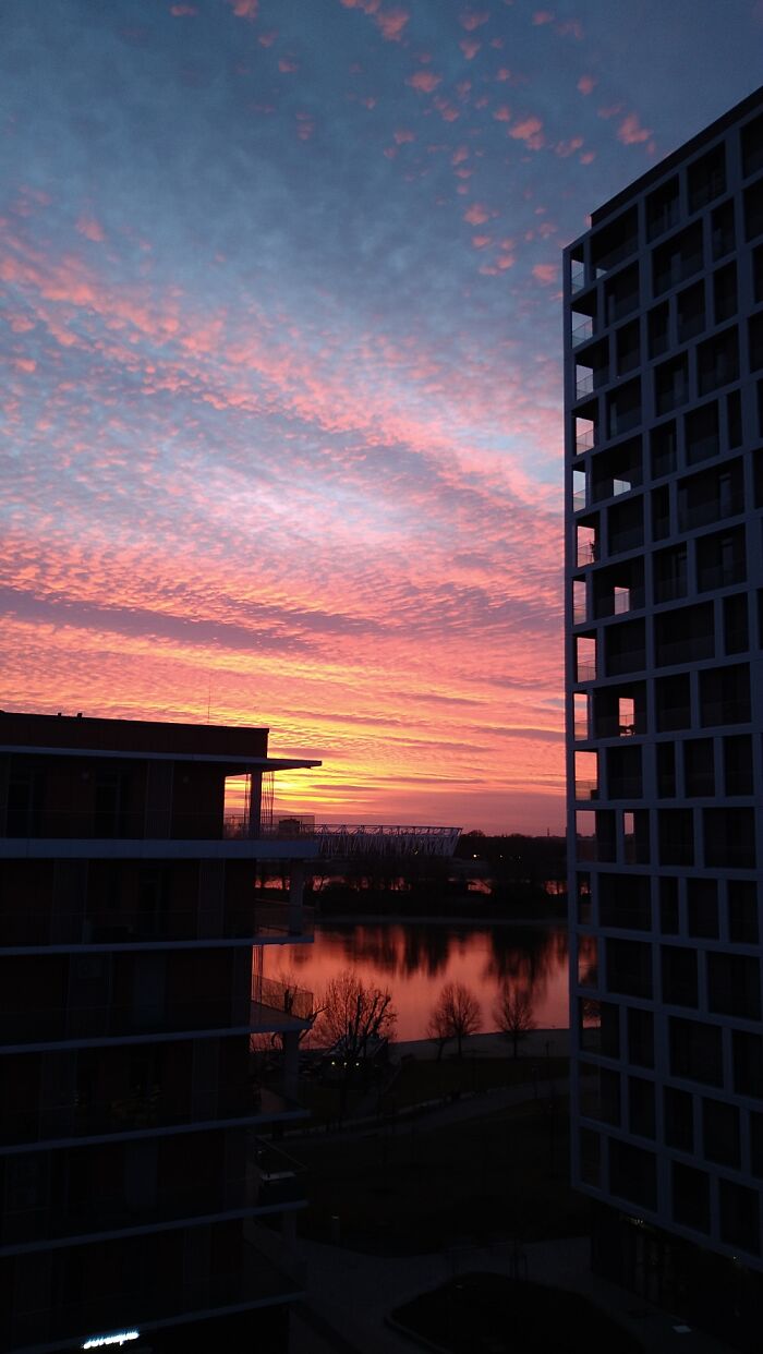 Morning Lights From My Apartment. No Filters Were Added