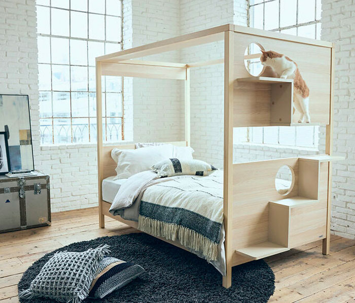 Unusual Furniture: This Interior Company Combined A Bed With A Cat Tower