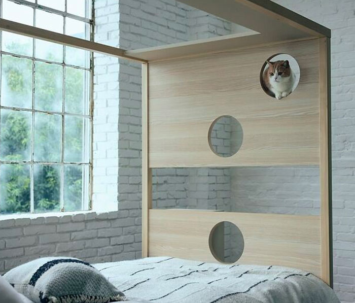 Unusual Furniture: This Interior Company Combined A Bed With A Cat Tower