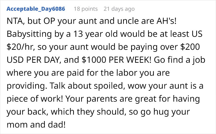 Teen Babysits Her 3 Cousins Full-Time Almost Every Day, All Hell Breaks Loose When She Asks To Get Paid