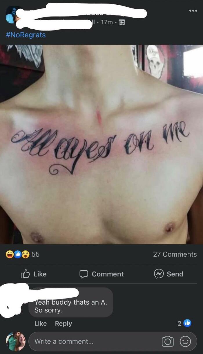 Found In Another Group I’m In. Sorry If This Is Yours. I Can Never Get My Head Around How An Artist Can Make A Spelling Error In The Stencil And Not Catch It