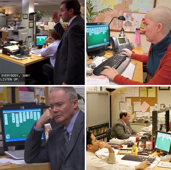In The Office, All Of The Characters Can Regularly Be Seen Playing Solitaire
