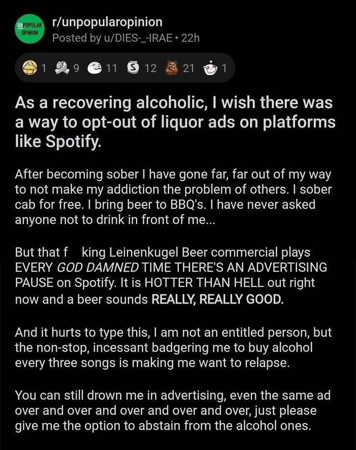 Maybe Gambling/Smoking Too
follow @r_unpopular.opinion
follow @r_unpopular.opinion
-
-
-
#reddit #redditcomments #redditstories #funnyreddit #cringe #redditcringe #hilarious #dumb #askreddit #r/ #redditally #redditvideos #dankmemes #redditmemes #redditask #redditamerica #redditbest #bestofreddit #topreddit #redditcringe #askredditanswers