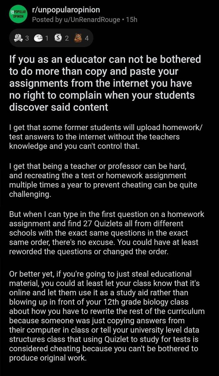 True, Just Let Students Do The Same You Do
follow @r_unpopular.opinion
follow @r_unpopular.opinion
-
-
-
#reddit #redditcomments #redditstories #funnyreddit #cringe #redditcringe #hilarious #dumb #askreddit #r/ #redditally #redditvideos #dankmemes #redditmemes #redditask #redditamerica #redditbest #bestofreddit #topreddit #redditcringe #askredditanswers