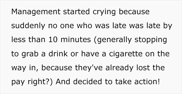 Management Introduces Disciplinary Rules To Make Most Of Employees, Freaks Out When They Turn The Rules Against Them