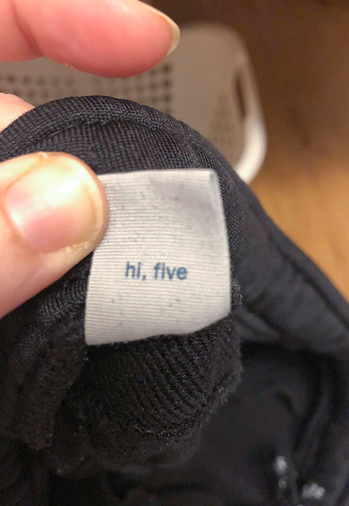 Back Of The Tag On My Son’s Trackies