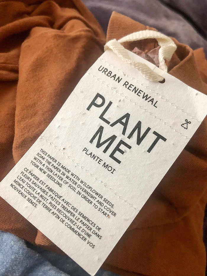 This T-Shirt Tag Doubles As Plant Seeds