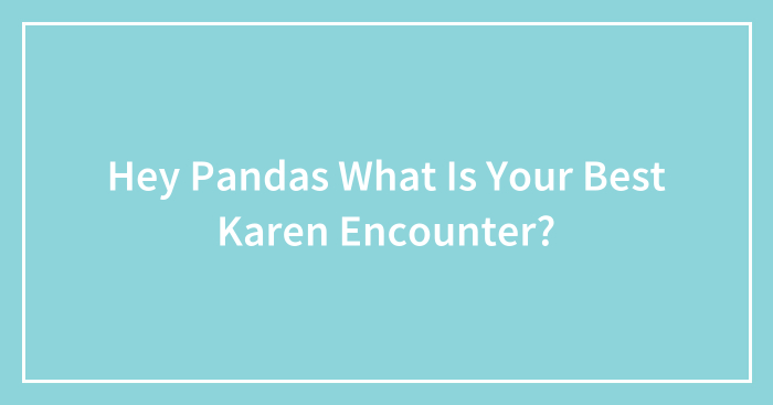 Hey Pandas What Is Your Best Karen Encounter?