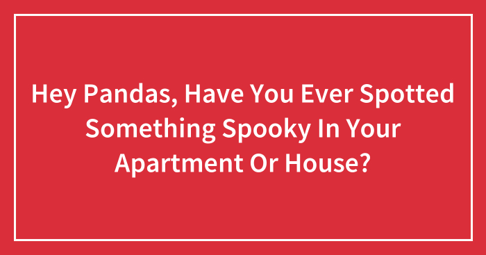 Hey Pandas, Have You Ever Spotted Something Spooky In Your Apartment Or House? (Closed)