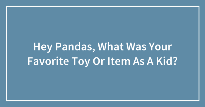 Hey Pandas, What Was Your Favorite Toy Or Item As A Kid? (Closed)