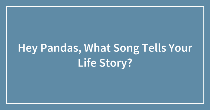 Hey Pandas, What Song Tells Your Life Story? (Closed)