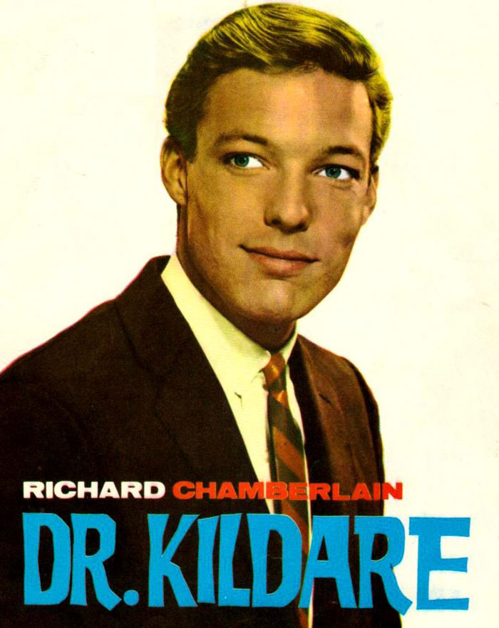 Promotional image for the TV show "Dr. Kildare," featuring a suited medical character.