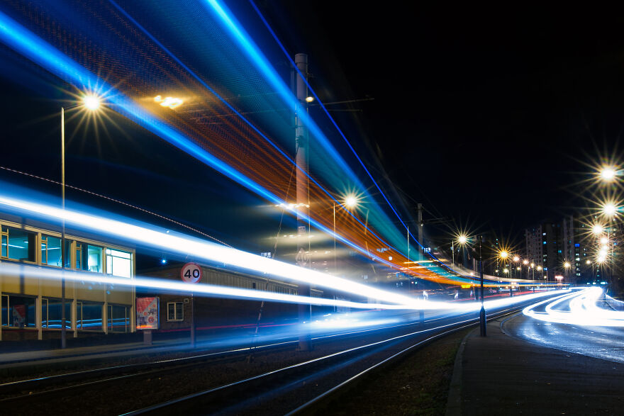 I Spent Months Taking Long Exposure Photographs Of Trams At Night So As To Turn Them Into Rivers Of Light.