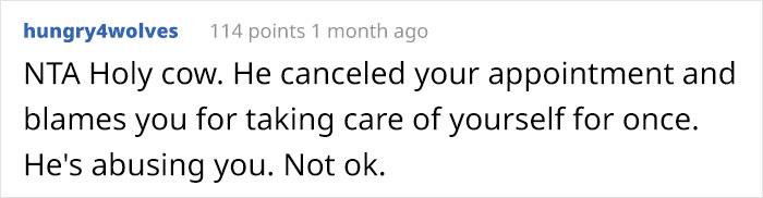 Entitled Husband Cancels Wife's Urgent Doctor's Appointment Because "He Needs Her So She Could Host Dinner For His Friends"