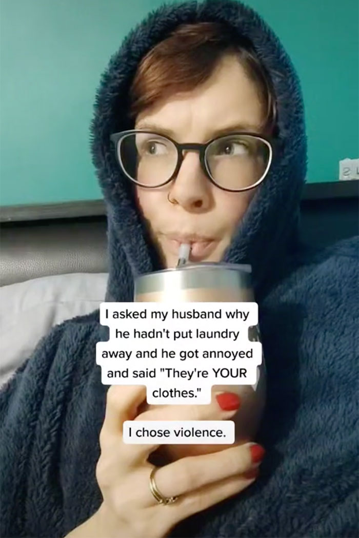 Husband Tells Wife &ldquo;They&rsquo;re Your Clothes&rdquo; When She Asks Him To Do Laundry, She Chooses Violence