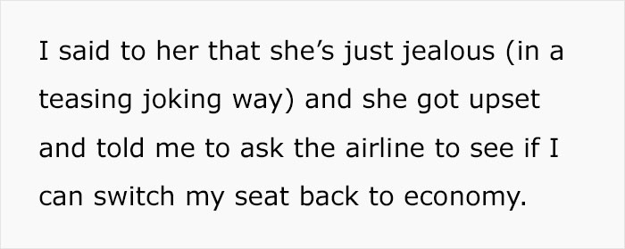 "She Thinks I Chose Business Class Over Her": Wife Is Upset After Husband Upgrades Only His Ticket For Their 12-Hour Flight